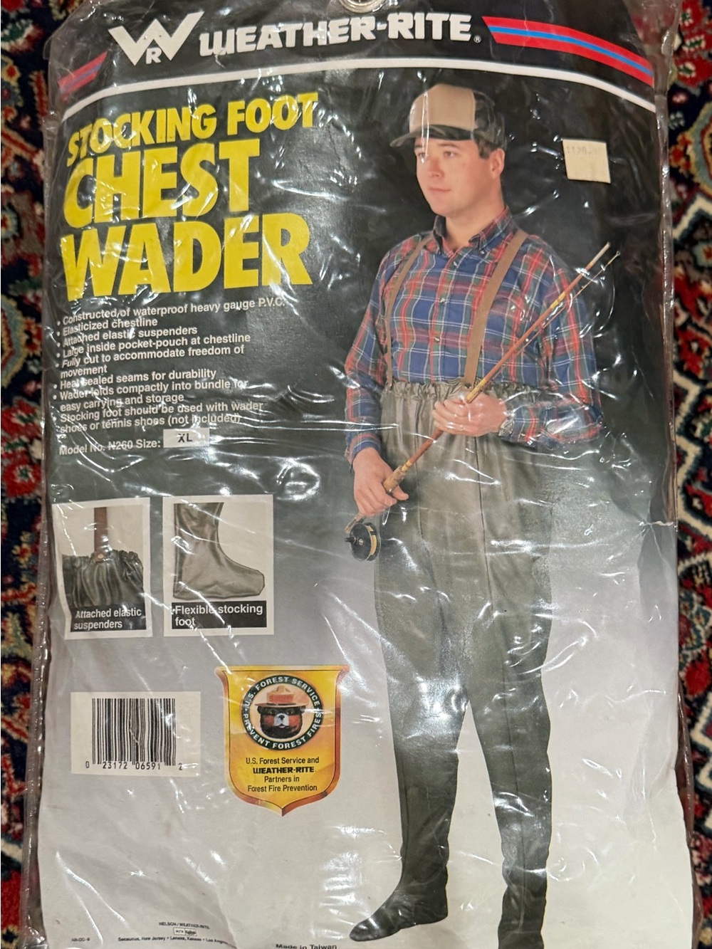 WEATHER-RITE STOCKING FOOT CHEST WADER. SIZE XL